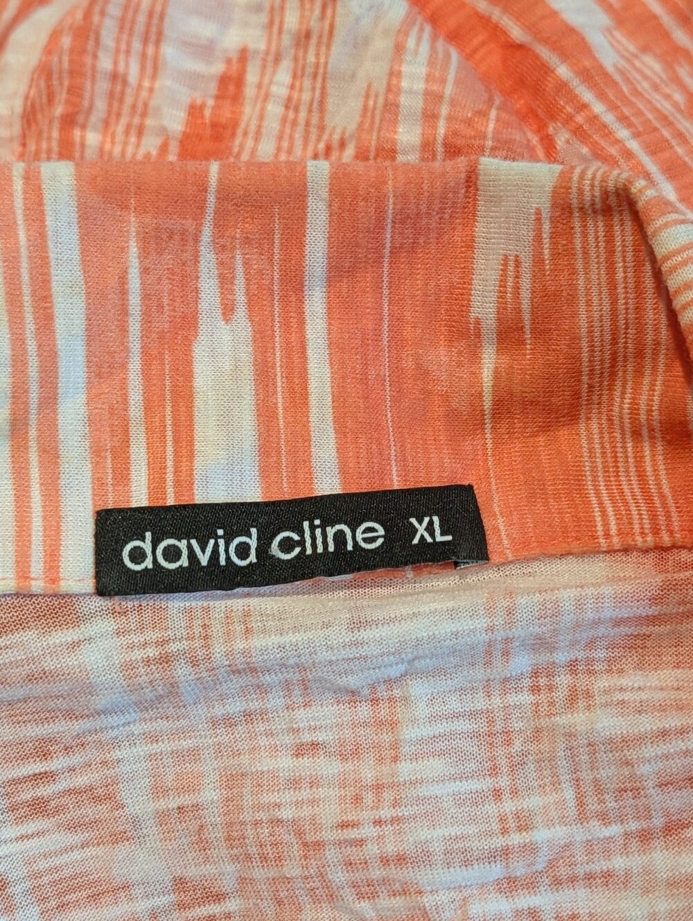 DAVID CLINE snap front nectar ikat top L XL - Picture 8 of 9